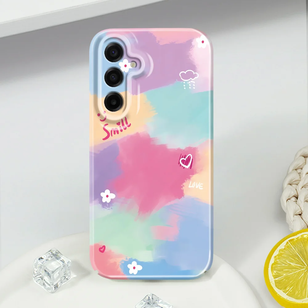 Rainbow Flower Design Phone Case - Vibrant Protective Hard Cover