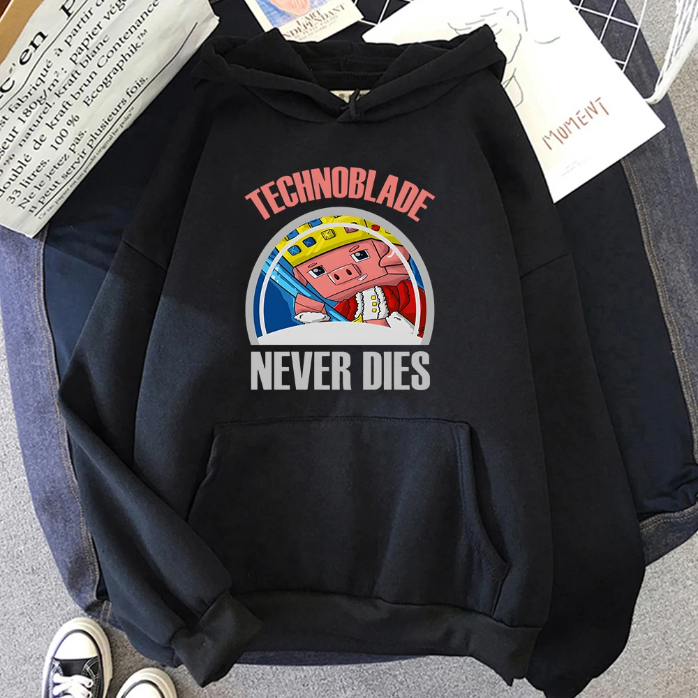 

Technoblade Never Dies Hoodie Dream Smp Hot Game Graphic Sweatshirt Kawaii Cartoon Girls Hoody Oversized Women/Men Plus Hoodies
