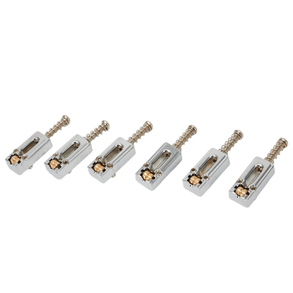 

6 Pcs Roller Bridge Tremolo Saddles For Strat TL Electric Guitar Chrome Color Replacement Bridge Saddle Set Musical Instrument