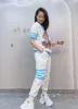 Cartoon Rabbit Sequins Knitted Long Pant Sets Tracksuit Women 2 Piece Set Casual O Neck Short Sleeve T Shirt Matching Sets 2024 5