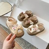Unishuni Girls Summer Sandals Child Soft Sole Princess Fashion Bowknot Sport Beach Shoe Kid Toes Protection Outdoor Sandal 22-31 6