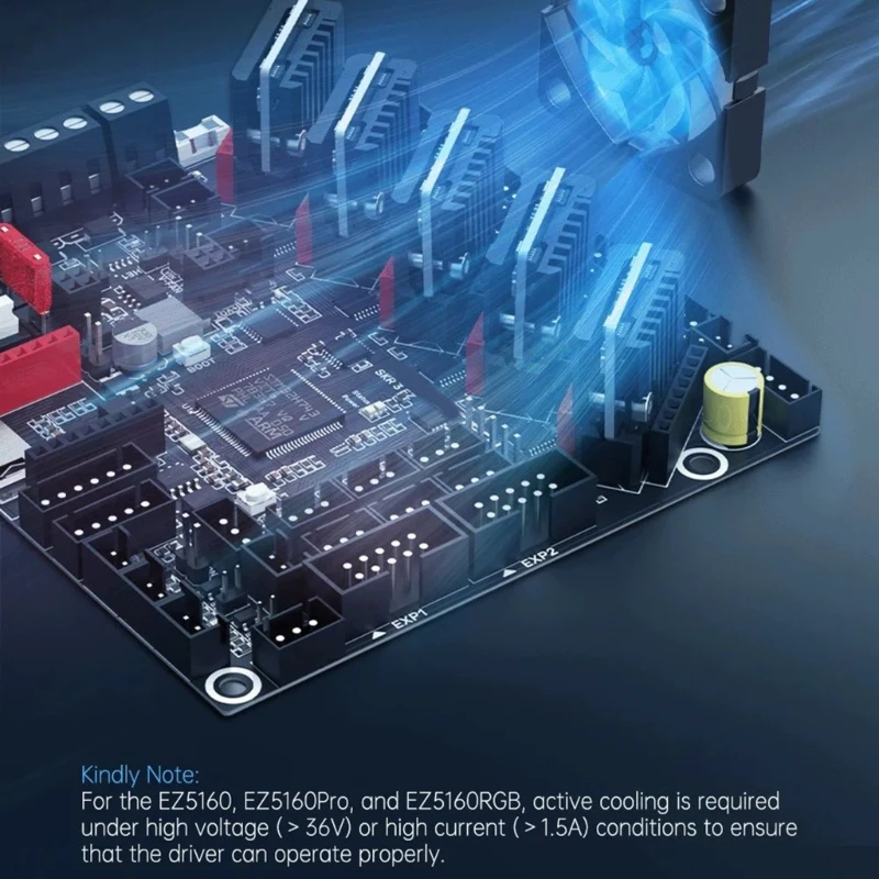 

Драйвер шагового двигателя EZ5160 57, тихий драйвер EZ5160, супер тихая плата драйвера для SKR 3 Manta M8P E3EZ