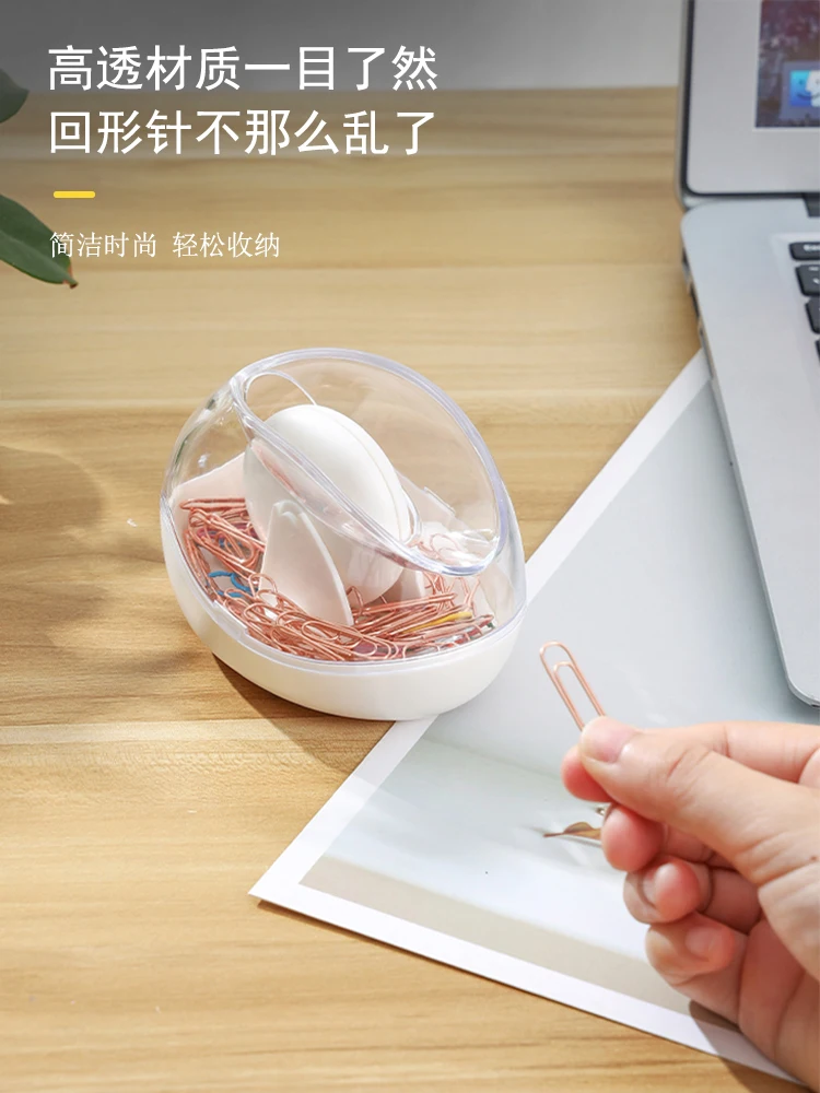 Desk Clips Holder Magnetic Suction Paper Clips Storage Box Rolling Clip Box Paper Clip Storage For Office Dispenser