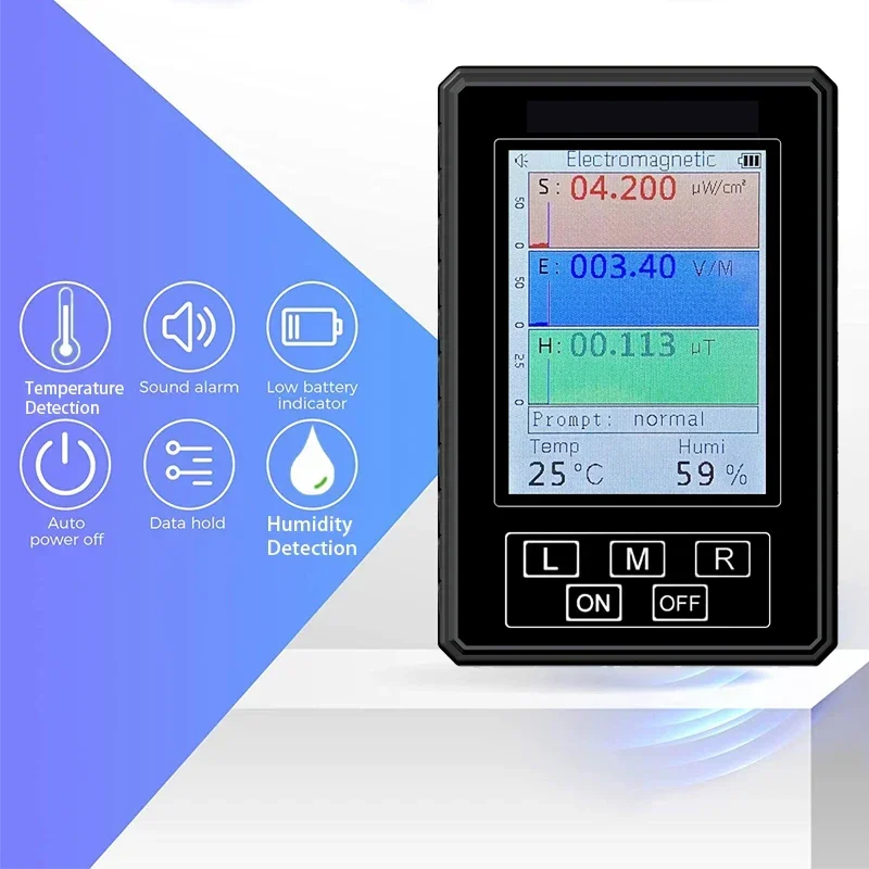 휴대용 XR-2 PRO EMF 방사선 측정기 휴대용 전자기장 감지기 선량계 및 모니터 - 소형 방사선 측정 도구