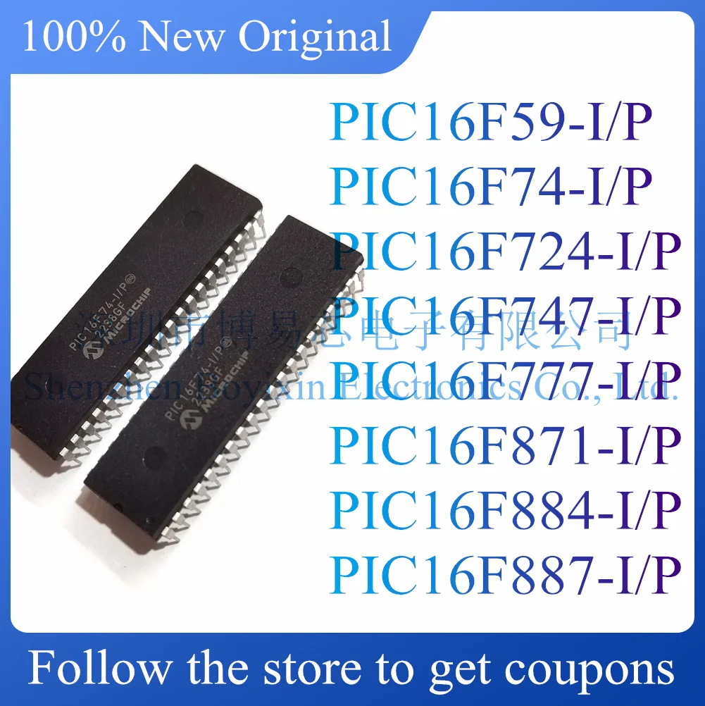 

NEW PIC16F59 PIC16F74 PIC16F724 PIC16F747 PIC16F777 PIC16F871 PIC16F884 PIC16F887-I P.Original genuine microcontroller chip.