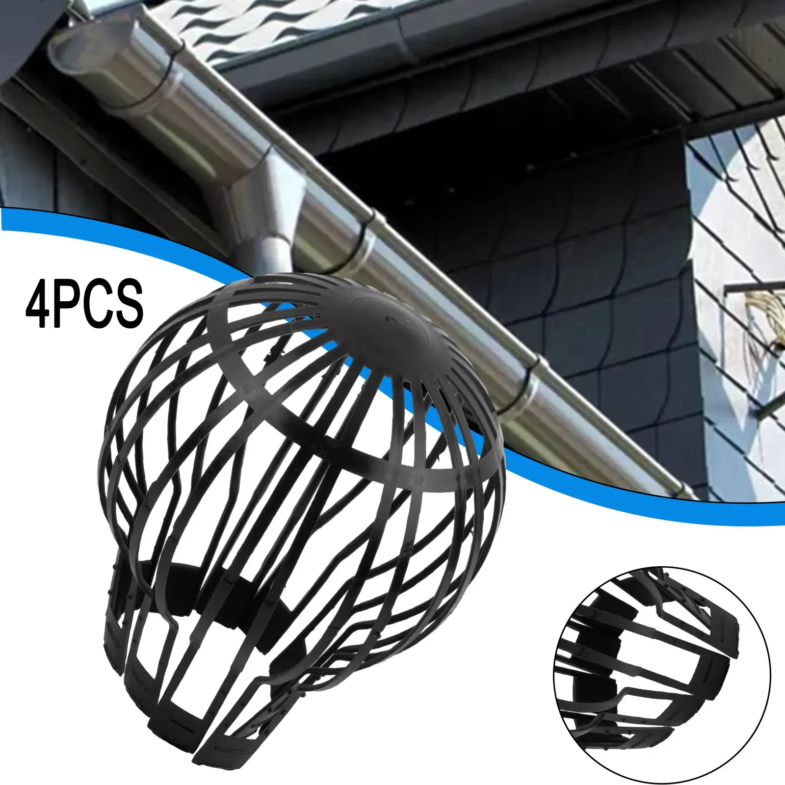 2/4/6PCS Roof Gutter Guard Filters Expand Plastic Filter Strainer Stops Blockage Leaf Drains Drain Net Cover