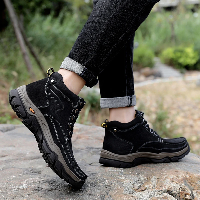 Luxuriöse Herren Motorradstiefel Aus Leder Mit Winterfutter_voghion.com