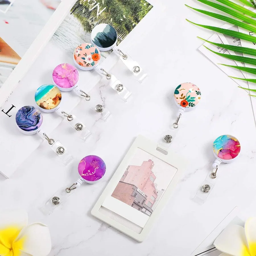 Cute Retractable Badge Holder with Alligator Clip