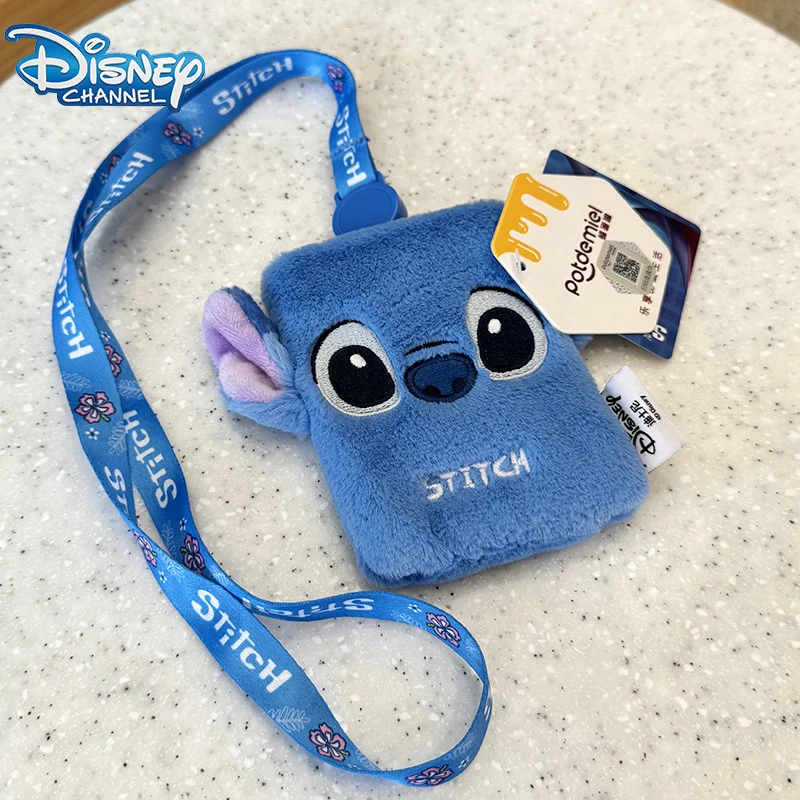 

Disney Stitch Campus Card Cover Cartoon Cute Plush Student Bus School Sign Protect Documents Lanyard Keychain Gift