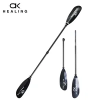 2 Sections Kayak Paddle Accessory Inflatable Stand Up Paddle Surf ABS Double Blade Fiberglass Shaft for Boats Kayaks Tool 1