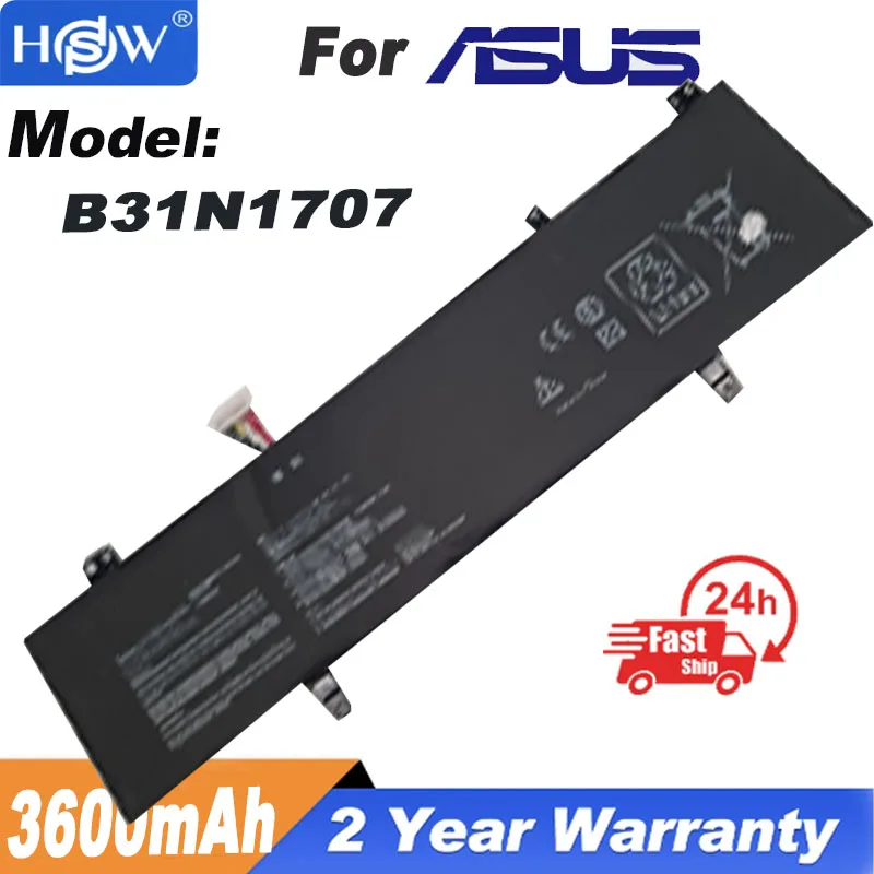 

Новый аккумулятор B31N1707 для ASUS VivoBook S14 S4200U S4200UQ S4000V S4100V S410UA S410UN R421U X411U X441UA X411UF X411UN X411UQ