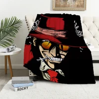 Anime Hellsing Microfiber Bedding Fluffy Soft Blankets & Throws Nap Blanket Sofa Winter Knee Warm Fleece Decorative Luxury Thick 2