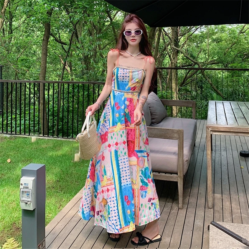 

New Summer Strapless Backless Midi Lolita Women Dresses 2023 Simple Kawaii Beach Vacation Long Dress African Casual Cute Style