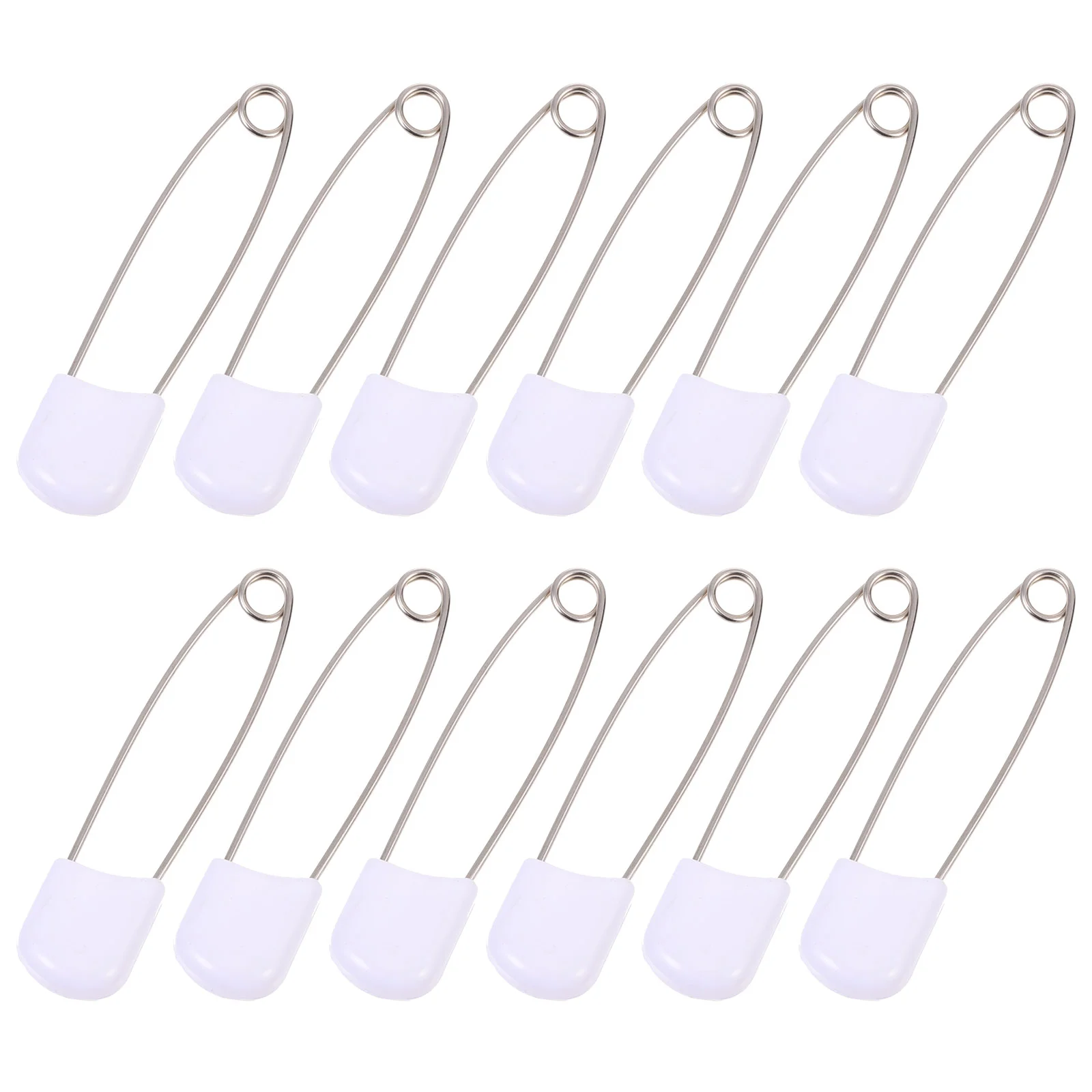 Baby Safety Pins - White