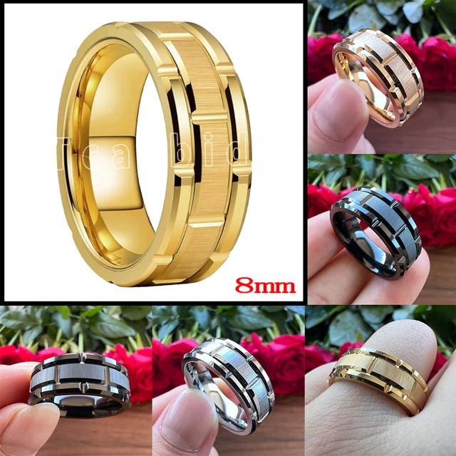 Chroma Color Collection Tungsten Carbide Wedding Band Ring 8mm for Men Wome Chroma Color Collection Tungsten Carbide Wedding Band Ring 8mm for