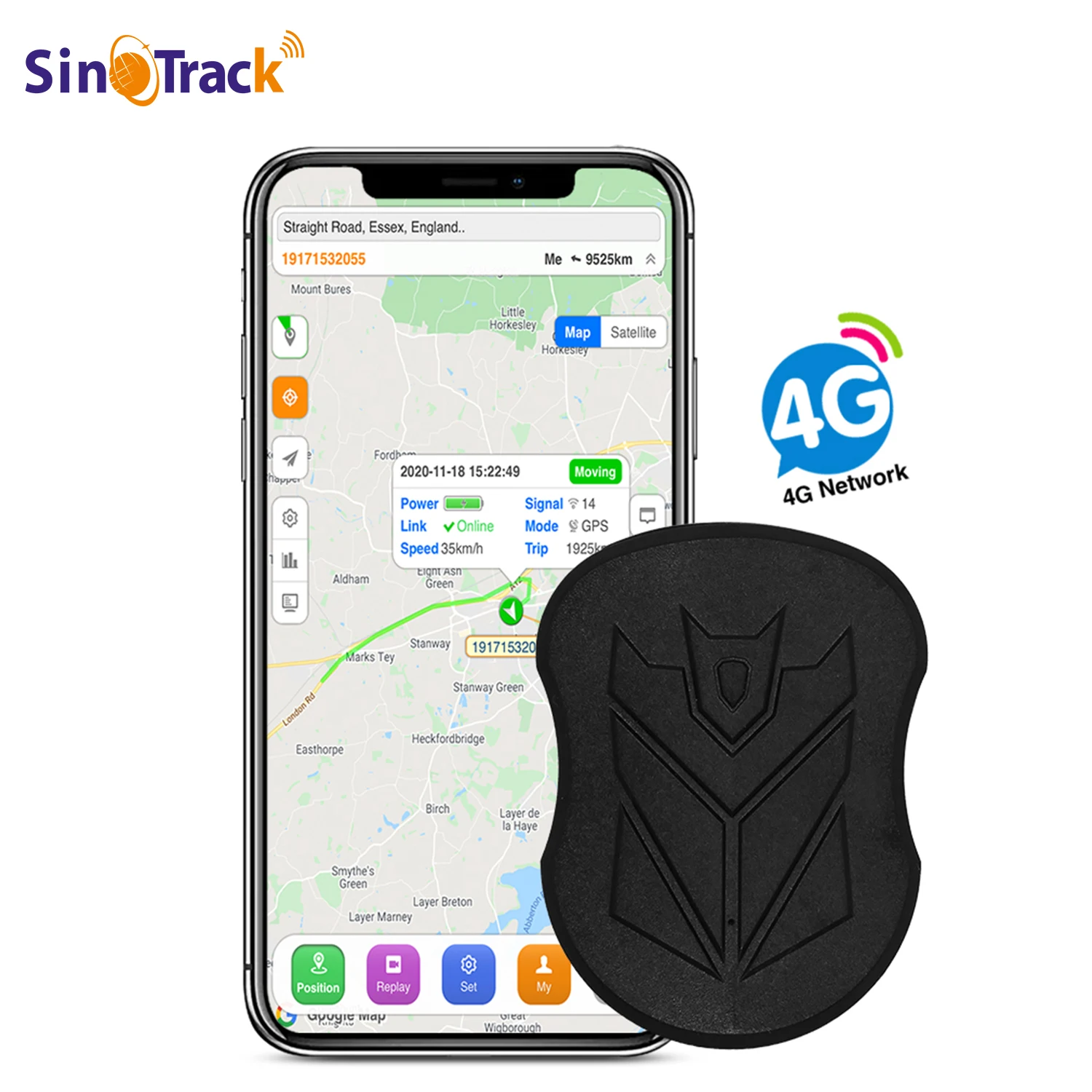 SinoTrack 4G 10000 mAh ST-905/ST-915 Waterproof GPS Tracker Vehicle Locator Magnet Long Standby Battery Real Time Position APP