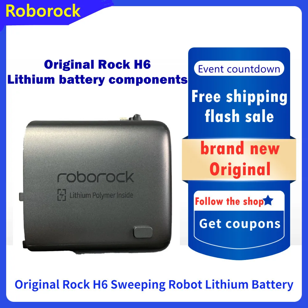 

Brand New 1PCS Original Roborock Sweeping Robot H6 Wireless Handheld Vacuum Cleaner Lithium Battery Parts Accessories