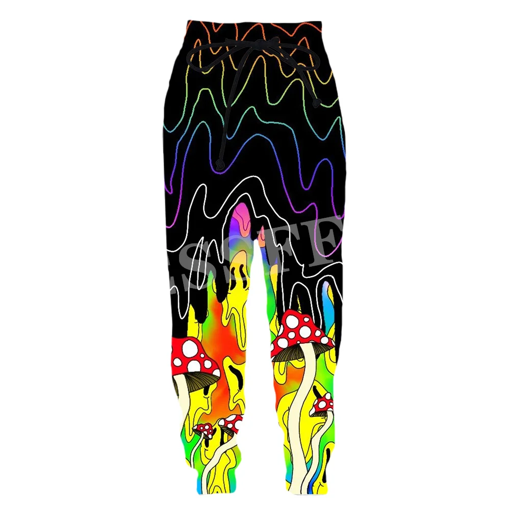 Men Mushroom Forest Plants Fungus Trippy Abstract Psychedelic Hippie 3DPrint Streetwear Harajuku casual sports pants Jogger Trousers 6