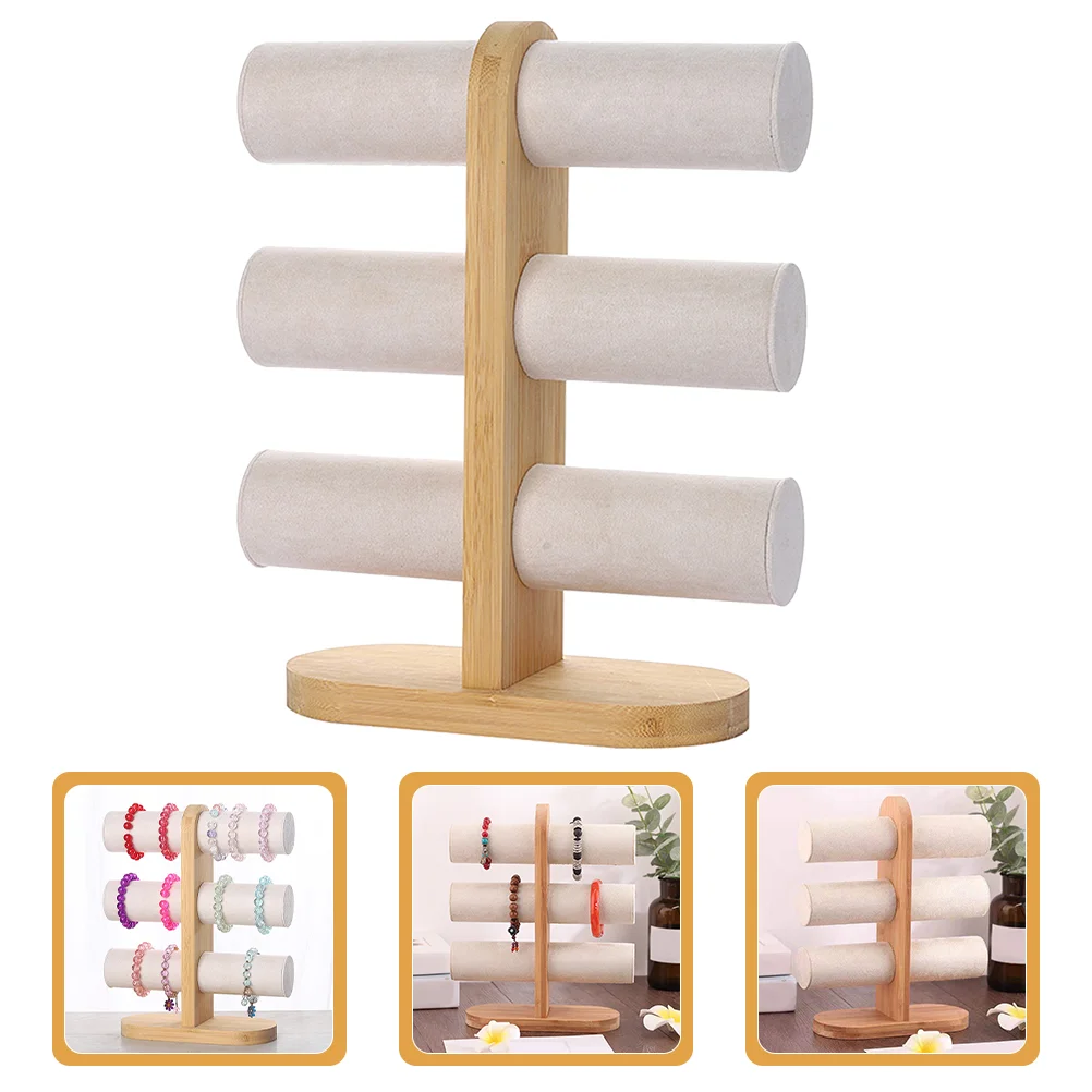 

Home Watch Showing Stand Household Decoración Storage Rack Tabletop Display Holder Bamboo Shop Jewelry