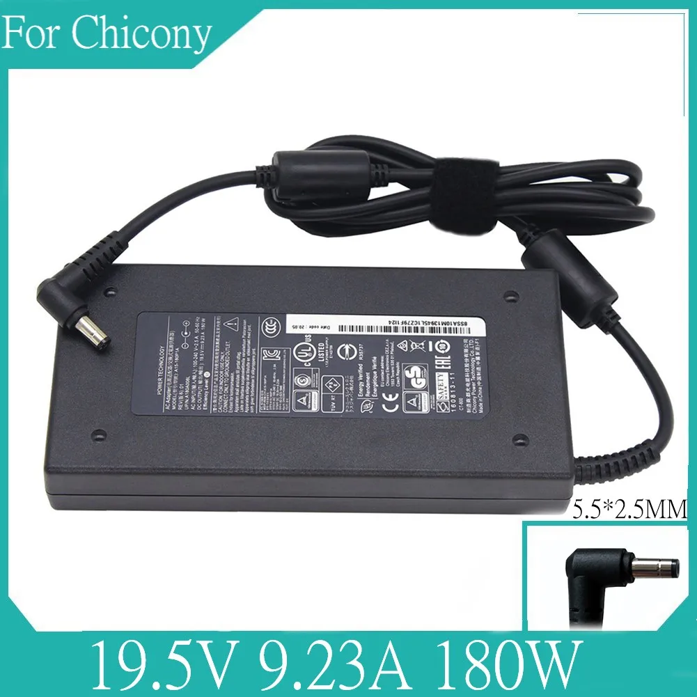 

180W 19.5V 9.23A A15-180P1A Laptop Adapter Charger For CHICONY A17-180P4A ADP-180MB K For MSI GS70 GE62 GS63 WS60