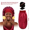 3PCS/LOT Elastic Wide Edge Long Satin Bonnet Sleep Hats Wrap Night Cap Care Women Extra Large For Natural Curly Loose Hair 2