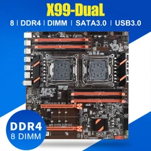 X99 Dual CPU Motherboard LGA 2011 v3 E-ATX USB3.0 SATA3 With Dual Xeon Processor With Dual M.2 Slot 8 DIMM DDR4 2011-3 Mainboard