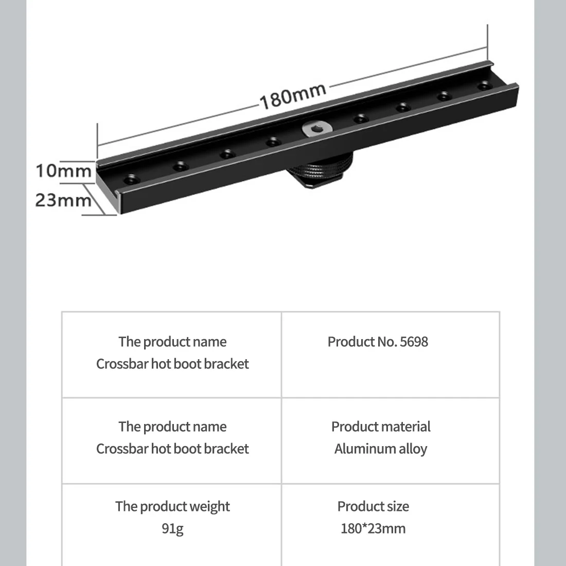 Double Cold Hot Shoe Adapter Mount Extension Holder Video Bracket for Canon for