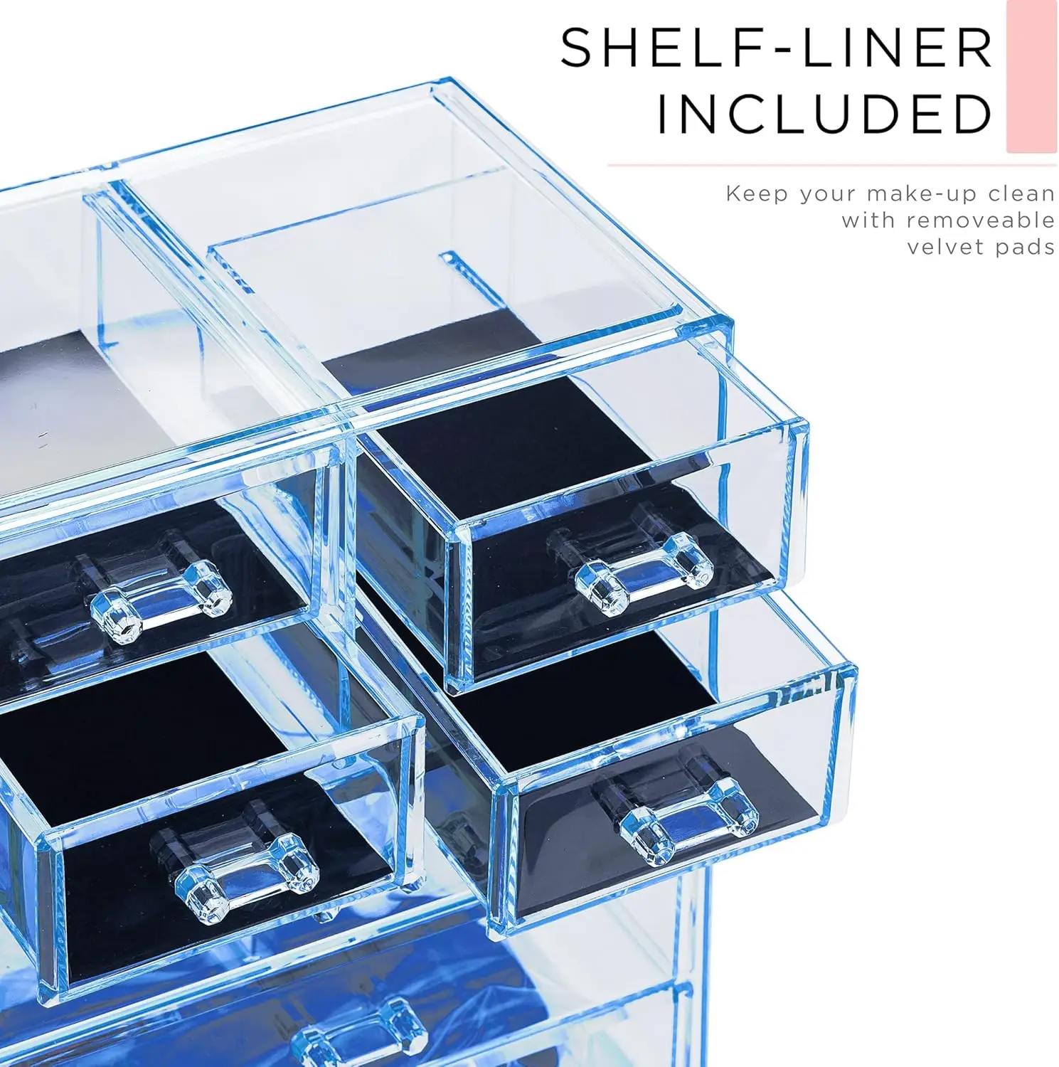 Clear Cosmetic Makeup Organizer - Make Up & Jewelry Storage, Case & Display - Spacious Design 6