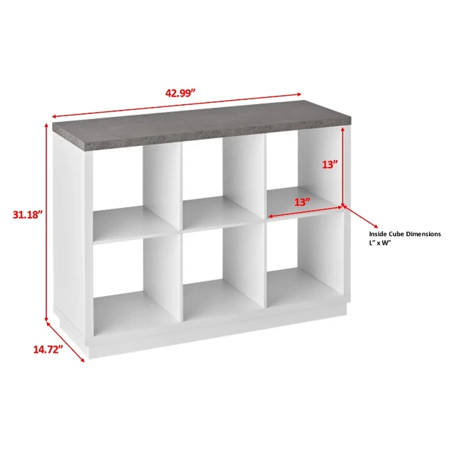 Construya sus propios muebles, organizador de 6 cubos, blanco con