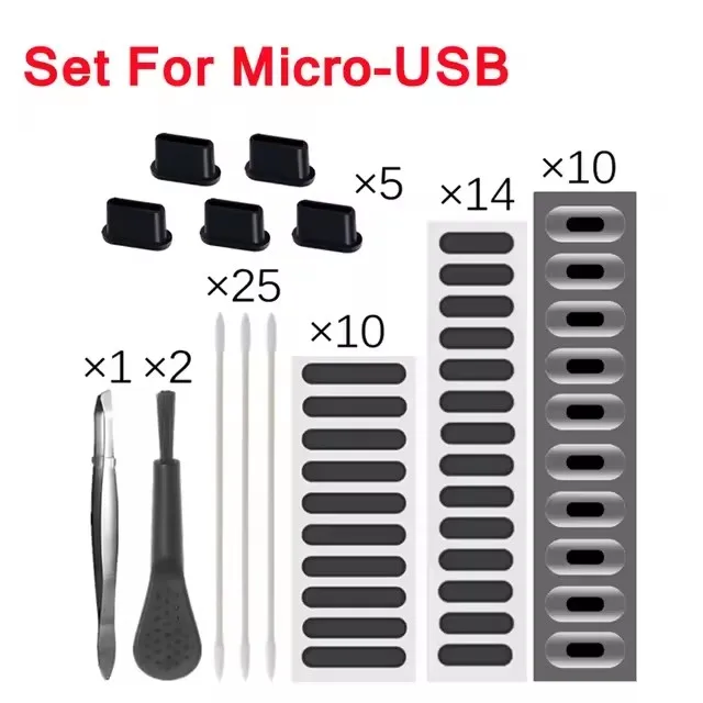 Comprehensive 66-Piece Phone Speaker Port Dust Removal Tool Kit with Cleaning Brush