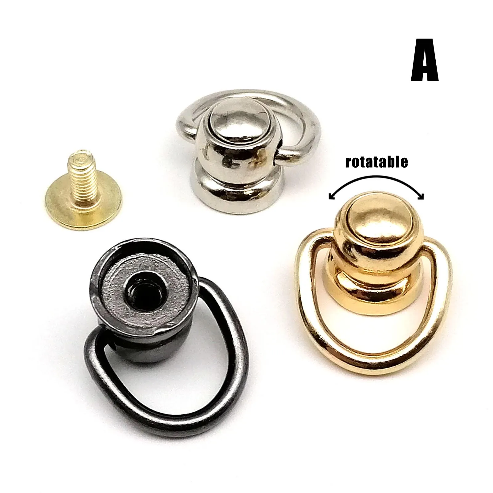 10pcs Metal Zinc-alloy Ball Nail Screwback Chicago Screw Back Rivet Stud Spot O Ring For Leather Bag Belt Strap Phone Case metal screw rivet