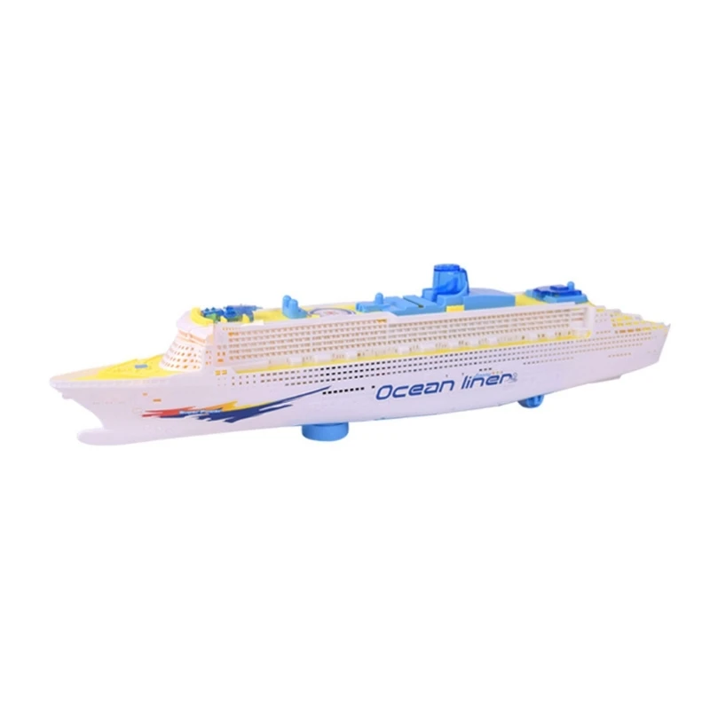 

4XBD Glowing Boats Vessel Battery Powered Ship Model Educational Toy Children Gifts Light Up Music Cruise Ship