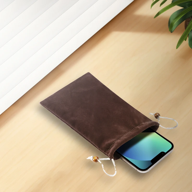 Universal Cotton Neck Strap Sleeve Phone Pouch Bag Case Cover
