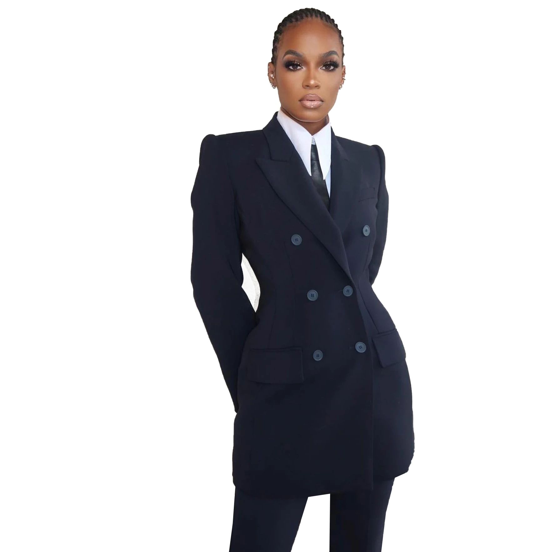 Classic Slim Fit Women 2 Pieces Pants Jacket Suit