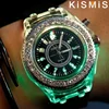 Fashion LED Sport Watches, Luminous Personality Rhinestone Design, Trendy Quartz Watch for Men, Women Couples, Chic & Practical 3