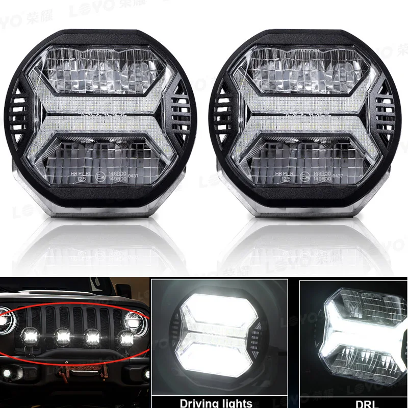 

LED Work Light Bar 5.75inch LED Headlights Running Lights Fog Lamp sport Beam for Car Tractor Boat OffRoad 4x4 Truck SUV ATV