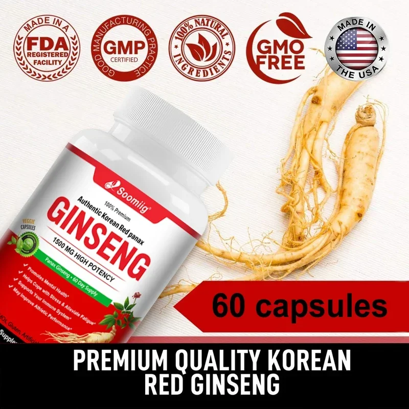 KoreanRedGinsengCapsulesSupportsIncreasedEnergyMoodStamina