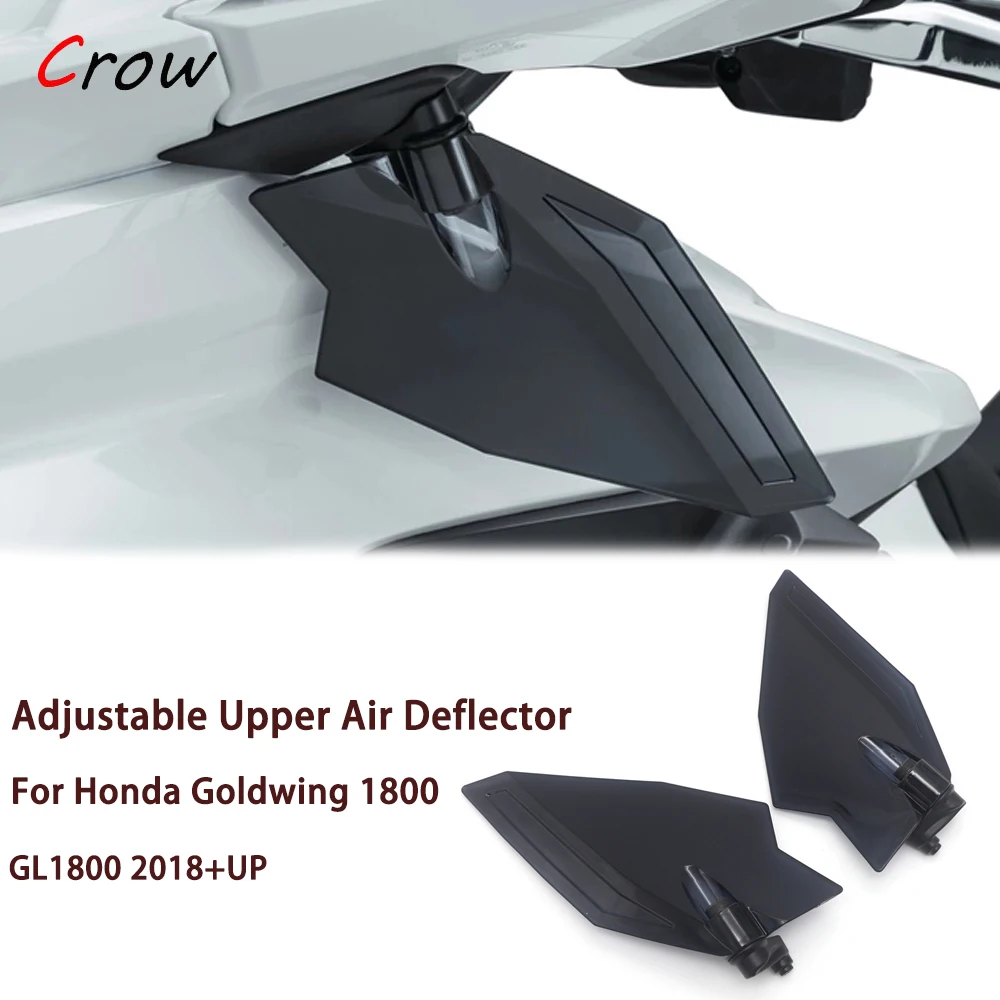 

1Pair Adjustable Motorcycle Side Wind Upper Fairing Air Deflector For Honda Goldwing 1800 GL1800 GL 1800 18 2019 2020 2021 2022