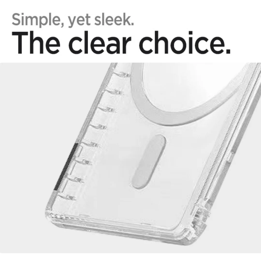 Magnetic Clear Wallet with Secure Flip Cover and 2-Card Holder