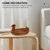 Rattan Woven Fruit Basket Cute Chicken Shaped Fruit Bread Basket Snack Tray Food Serving Basket Easter Egg Hunting Game 5