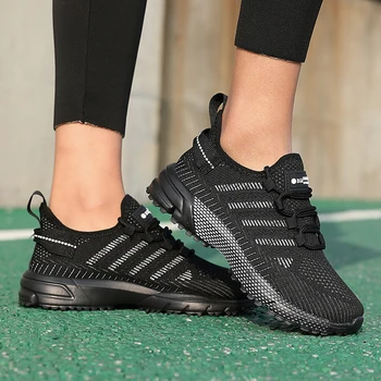 أحذية رياضية نسائية قابلة للتنفس، أحذية ركض خارجية متعددة الاستخدامات، خفيفة الوزن، كلاسيكية، تصميم شبكي عصري، أحذية مفلكنة 6
