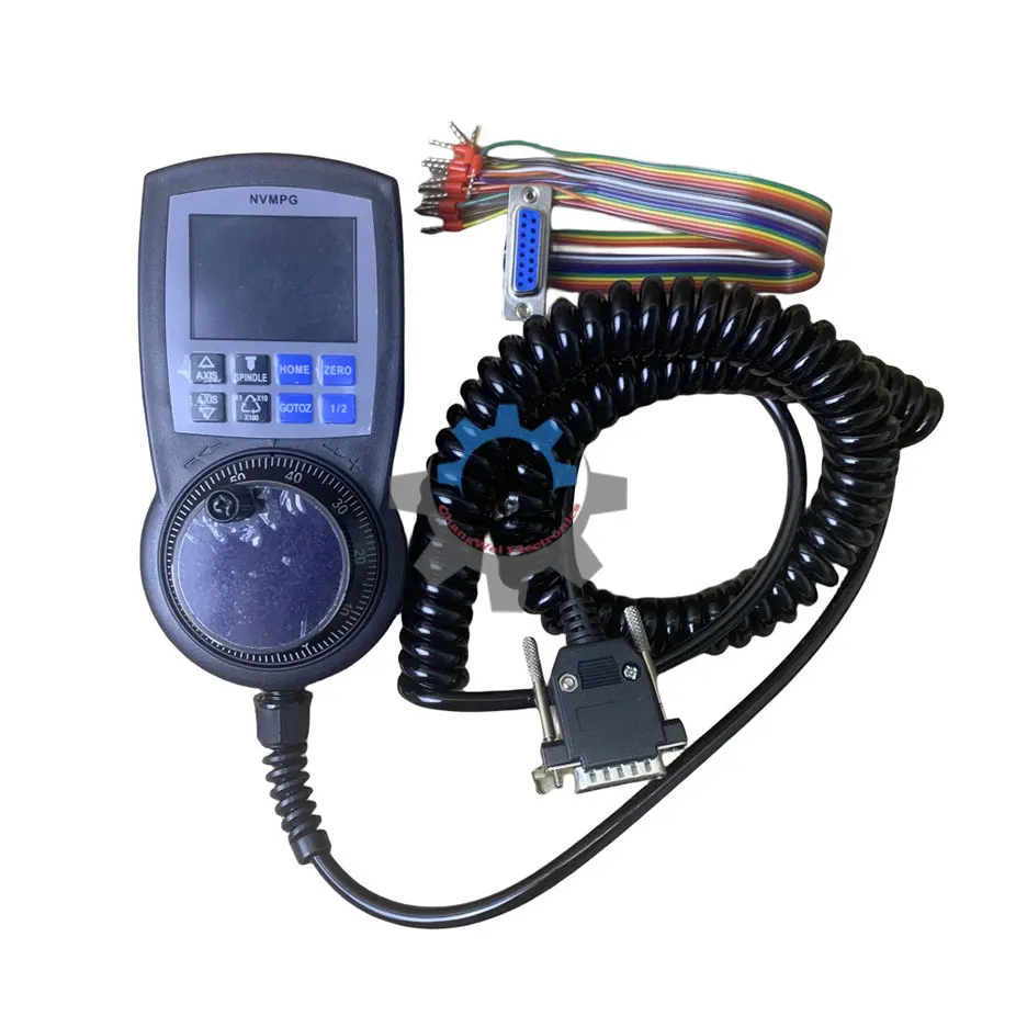 CNC Handwheel NVMPG CNC 6 Axis MPG Manual Pulse Generator with Handwheel & LCD Mach3 (NVUM V2, NVEM V5 EC500/300 UC300) Independent LCD screen