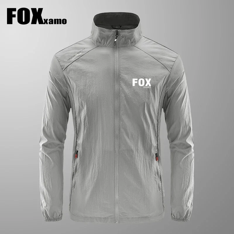 Fox Xamo 남성용 아이스 실크 자외선 차단 의류, 2024 경량 재킷, 빠른 건조, 트렌디 스킨 코트, 사이클링 기어, 여름