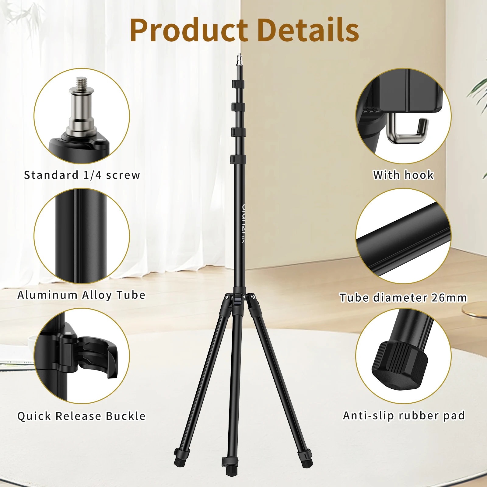 Photographic Light Stand Ulanzi T270 Lighting Stand 2.7M