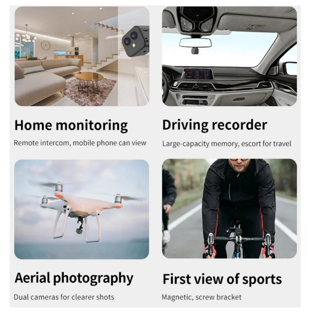 WiFi Mini IP Camera HD 4K Wireless Security Surveillance Micro Dual Cam Night Vision Smart Home Sports Monitor Built-in Battery 13 S3691004053ac4f1ebc29f40d7bcd7d5eQ WiFi Mini IP Camera HD 4K Wireless Security Surveillance Micro Dual Cam Night Vision Smart Home Sports Monitor Built-in Battery
