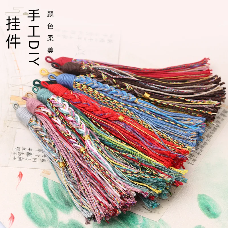 11cm Hand Twisted Cotton Thread Tibetan Style Tassel DIY Bookmark ...
