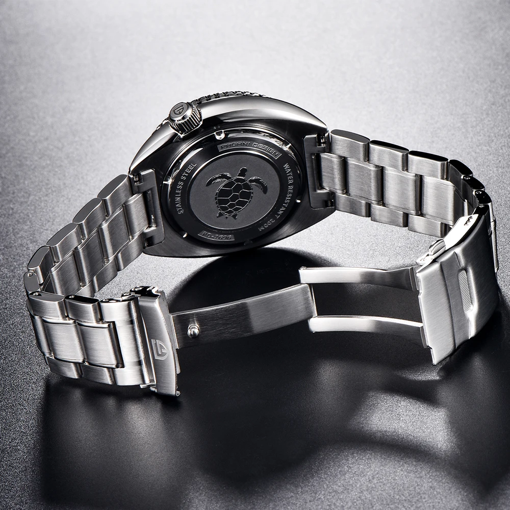 Mechanical Diver Watch Abalone Sapphire Glass Automatic Waterproof