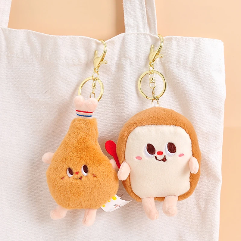 1pc Cartoon Sandwich Shaped Toy Keychain