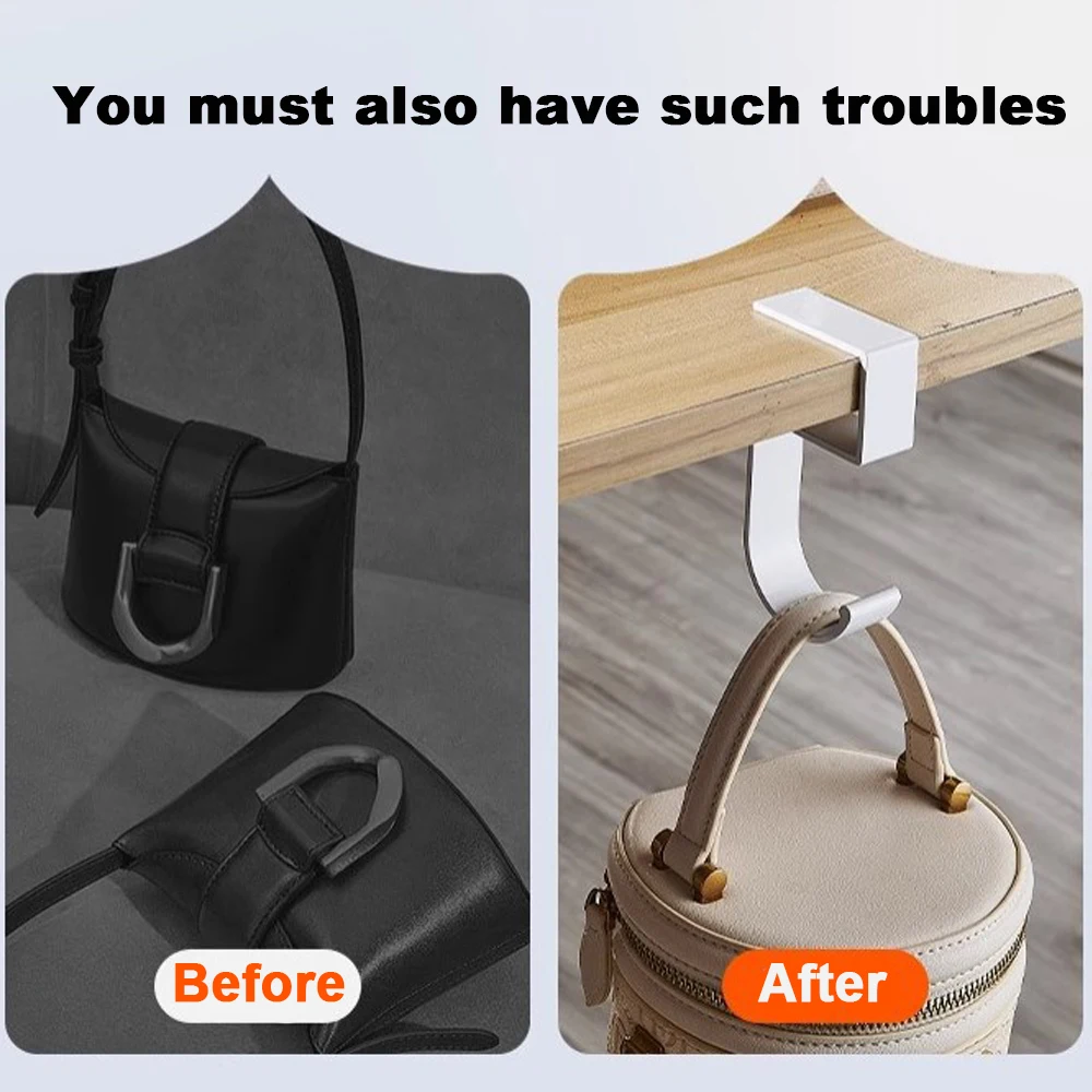 Portable Hanging Bag Hook Student Desk Side Hanging bag Artifact Removable mobile Handbag Holders Multi-functional Table Hook