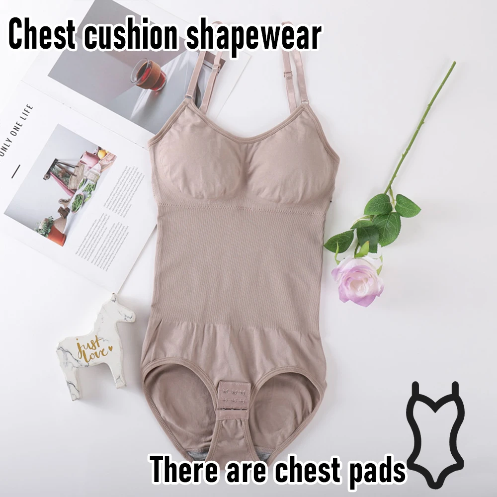 Shapewear Bodysuit For Tummy Control Women Hooks Crotch Body Shaper Stree Jumpsuit With Bras Abdomen Control_voghion.com
